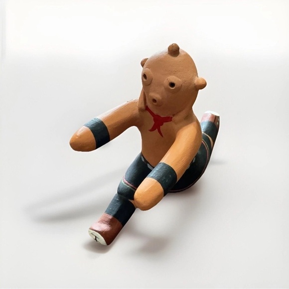 Other - Rare Vintage Hopi Mud head Tumbling Doll Figurine By Tony Dallas Signed